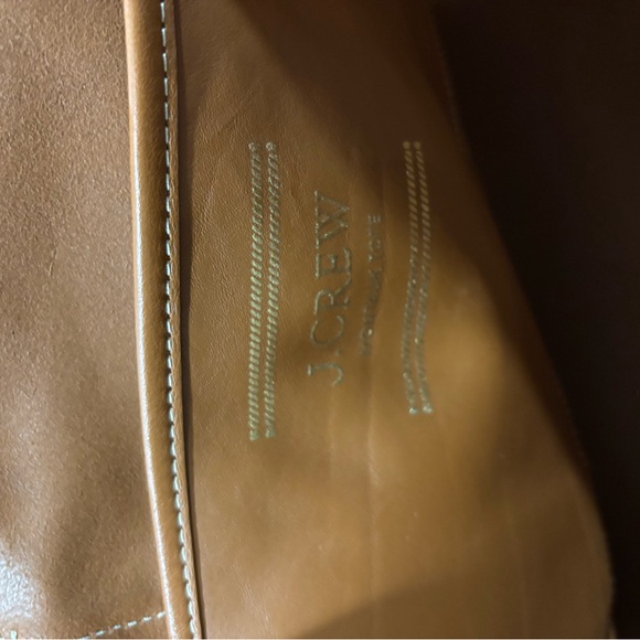 J. Crew Montauk Tan Leather Tote Bag - Picture 3 of 4